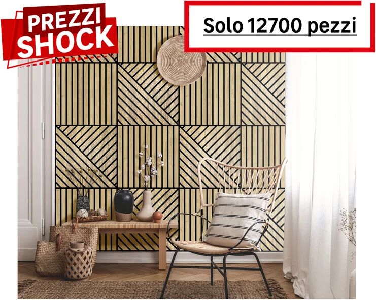 Leroy Merlin Pannello decorativo fonoassorbente idrofugoHoogapanel diagonale rovere chiaro 58 x 58 cm, spessore 11 mm