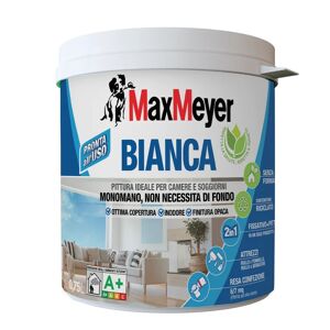 MAXMEYER Pittura per interni lavabile,  La Bianca bianco opaco, 0.75 L