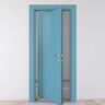 COOPLEGNO Porta rototraslante The Thing blu L 80 x H 210 cm sinistra