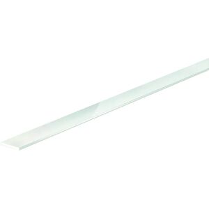 ARCANSAS Profilo piatto  in alluminio bianco lucido L 1 m 2x20 mm