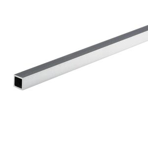 ARCANSAS Profilo quadrato  in inox argento lucido L 2 m 15x15 mm