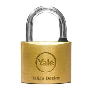 Yale Lucchetto con chiave  in ottone ansa H 14 x L 13 x Ø 13 mm