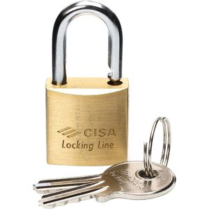 CISA Lucchetto con chiave  Locking Line in ottone ansa H 11.3 x L 9.6 x Ø 3.5 mm