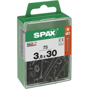 SPAX Vite   testa svasata in acciaio L 30 x Ø 3,5 mm, 75 pezzi