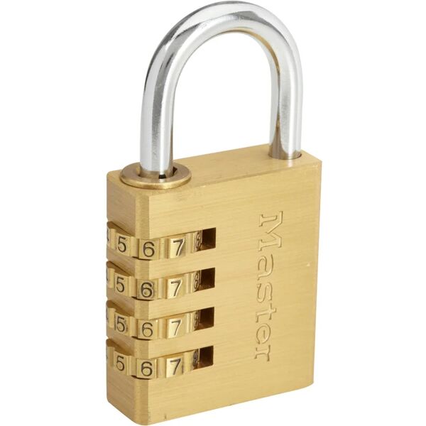 master lock lucchetto con codice  in alluminio ansa h 22 x l 22 x Ø 6 mm