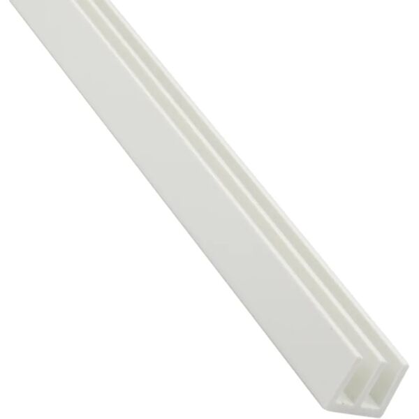 standers profilo doppia u  in pvc bianco opaco l 1 m 10x14 mm