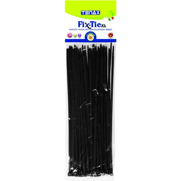 tenax fascetta per cavi in nylon  fix-tie xl nero 290 x 4.8 mm 50 pezzi