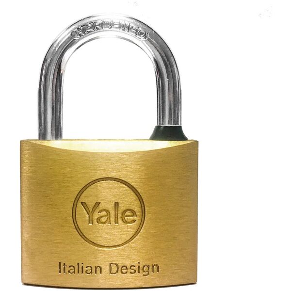 yale lucchetto con chiave  in ottone ansa h 22 x l 21 x Ø 21 mm