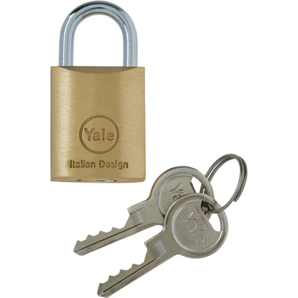 yale lucchetto con chiave  in ottone ansa h 20 x l 20 x Ø 3.3 mm