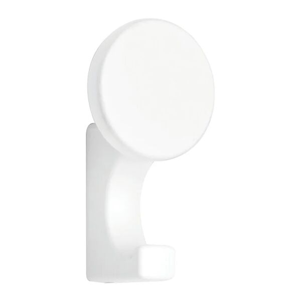 leroy merlin gancio appendiabiti da avvitare  tondo in metallo bianco opaco 2 ganci l 8.7 x h 4.5 cm