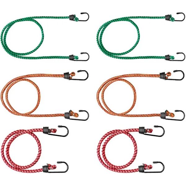 leroy merlin corda elastica con gancio multicolore l 1 m x Ø 8 mm 6 pezzi