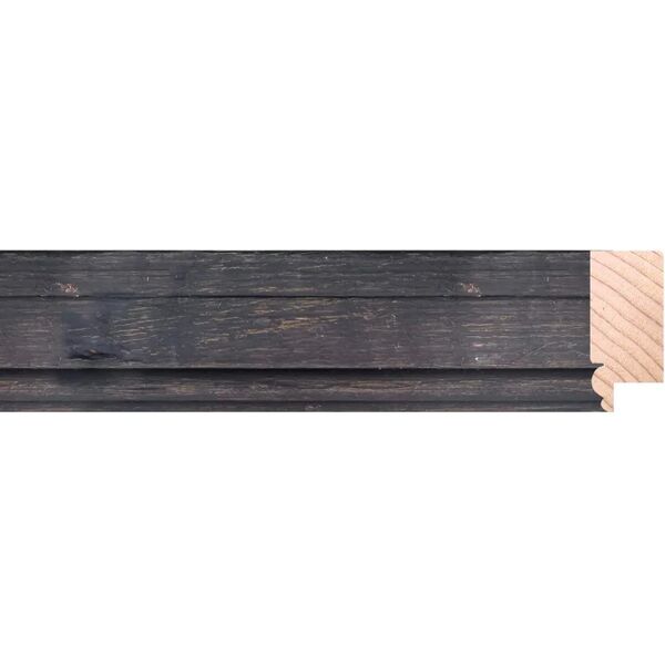 leroy merlin asta per cornice calliope in legno consumato nero shabby 4.1 cm