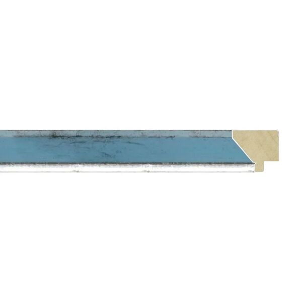 leroy merlin asta per cornice lola in legno filo argento azzurro 2.5 cm