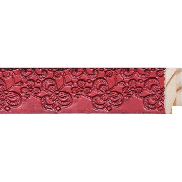 leroy merlin asta per cornice fiorenza in legno consumato rosso 4.3 cm