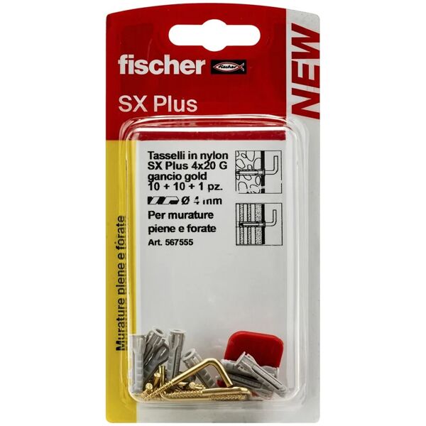 fischer tassello per materiale forato  l 20 mm , Ø 4 mm, 10 pezzi