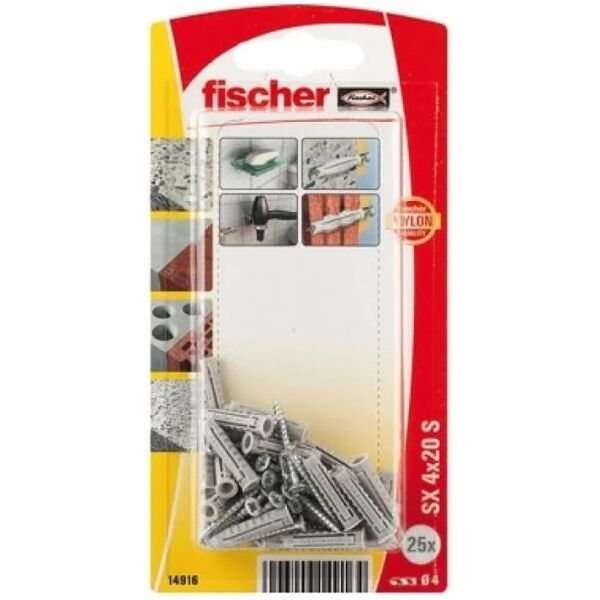 fischer tasselli sx 4 s k con vite (25 pz.)