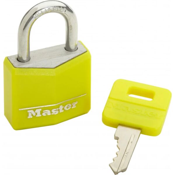 masterlock lucchetto master lock con chiave in alluminio, l.30 mm