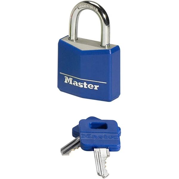 leroy merlin master lock 9141eurdcol lucchetto a chiave in alluminio rivestito, multicolore(casuale), 4 x 5.9 x 1.3 cm