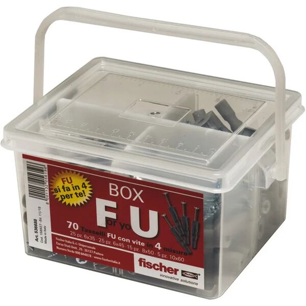 fischer fu box diy valigetta tasselli (70 pz.)