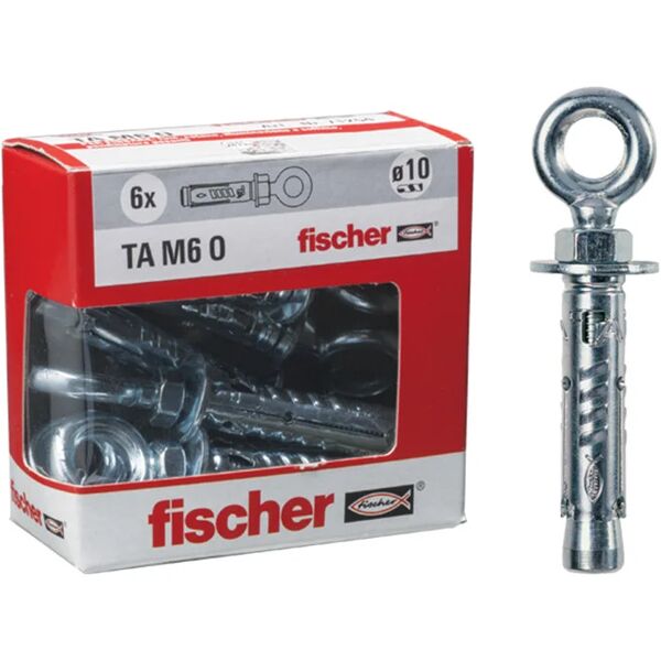 fischer tasselli acciaio ta m 8 o y con occhiolo (6 pz.)