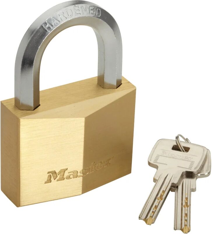 master lock lucchetto con chiave  in ottone ansa h 22 x l 32 x Ø 11 mm