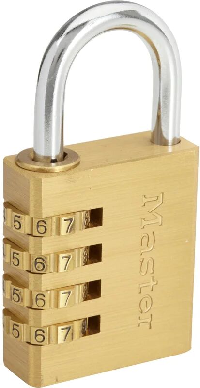 master lock lucchetto con codice  in alluminio ansa h 22 x l 22 x Ø 6 mm