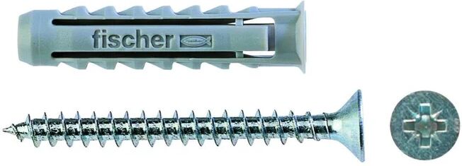 fischer tassello per materiale forato  sx, l 30 mm , Ø 6 mm, 100 pezzi