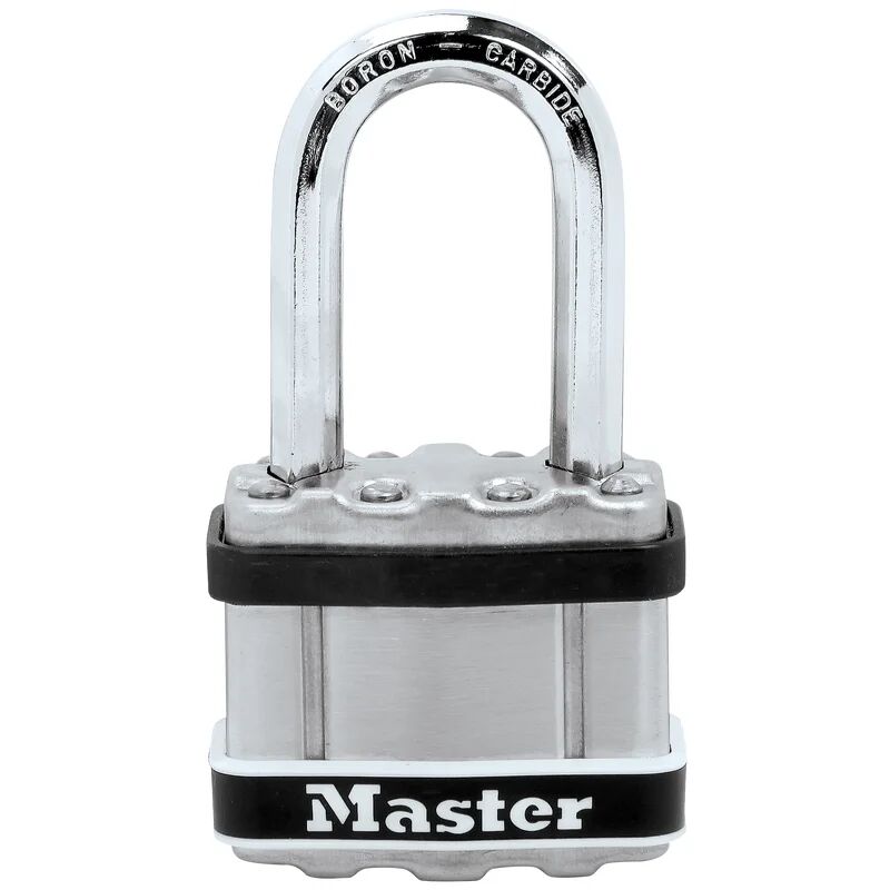 master lock lucchetto con chiave  in acciaio ansa h 38 x l 21 x Ø 8 mm