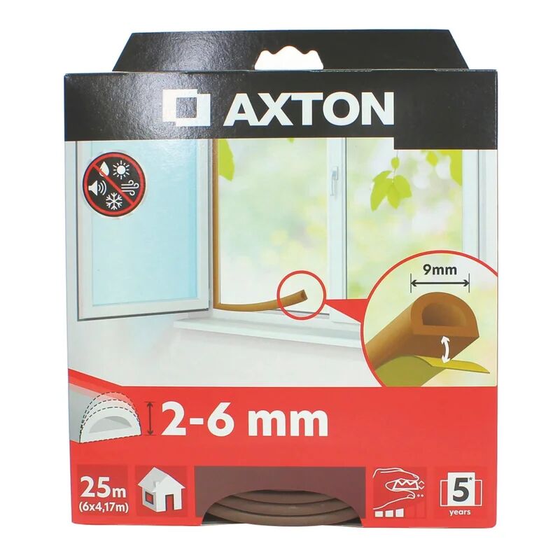 axton guarnizione isolante per porte e finestre  marrone
