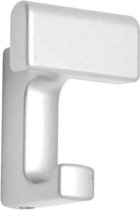 leroy merlin gancio appendiabiti da avvitare  quadro in metallo grigio opaco 2 ganci l 7 x h 4.5 cm