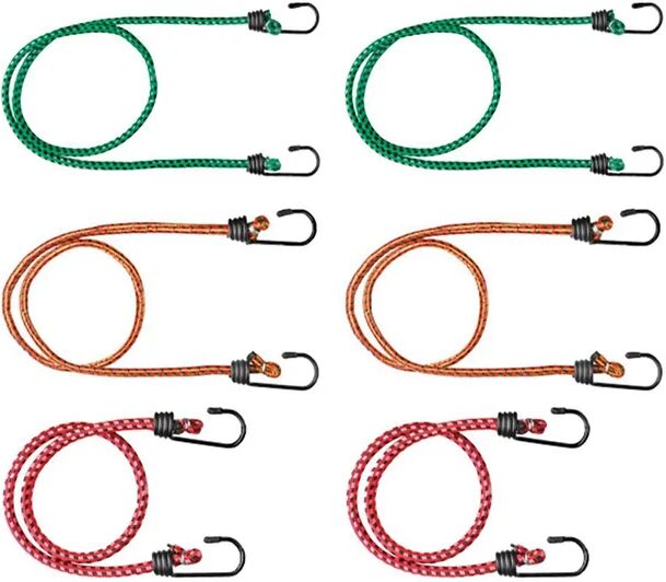 leroy merlin corda elastica con gancio multicolore l 1 m x Ø 8 mm 6 pezzi