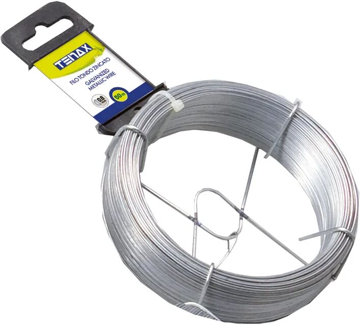 leroy merlin tenax filo metallico zincato lunghezza 50 m, diametro 0,8 mm, colore argento, per legature e recinzioni, lavori bricolage e fai-da-te