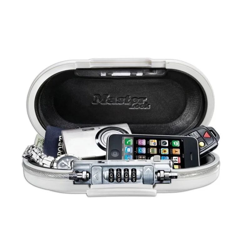 master lock nomade cassaforte [con combinazione] [con cavo] 5900eurdwht - perfetta all'università, in ufficio, in viaggio