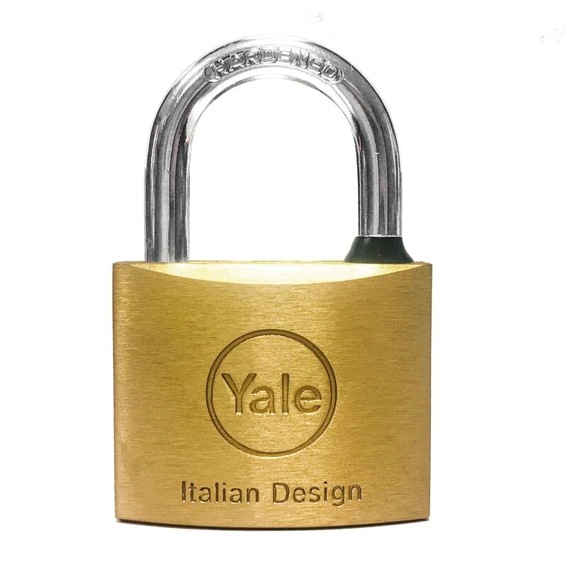 Yale Lucchetto con chiave  in ottone ansa H 16 x L 15 x Ø 15 mm