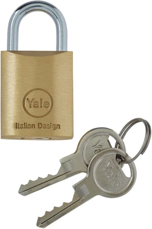 Yale Lucchetto con chiave  in ottone ansa H 20 x L 20 x Ø 3.3 mm