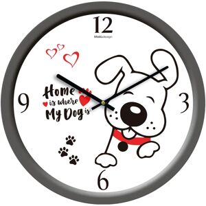 Leroy Merlin Orologio Dog in mdf, bianco Ø 34 cm