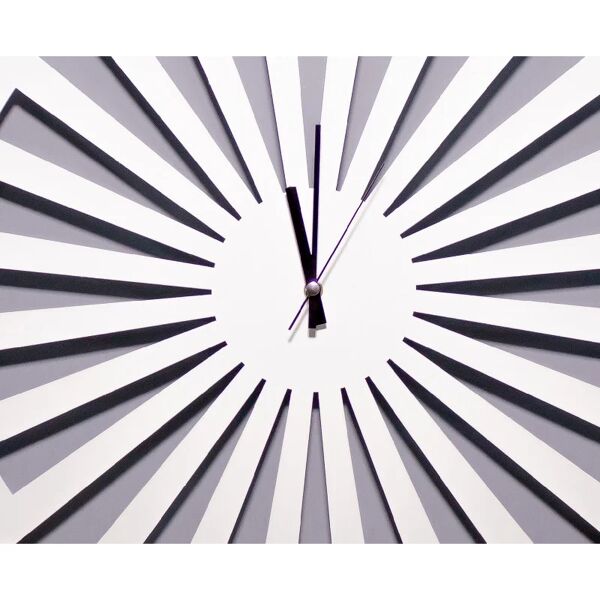 homemania orologio da parete geometrico in metallo, bianco,