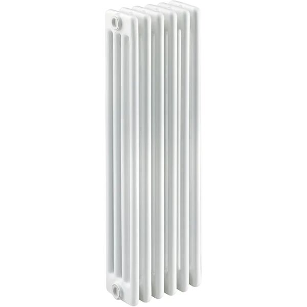 ercos radiatore acqua calda  tubolare in acciaio 4 colonne, 6 elementi interasse 81.3 cm, bianco