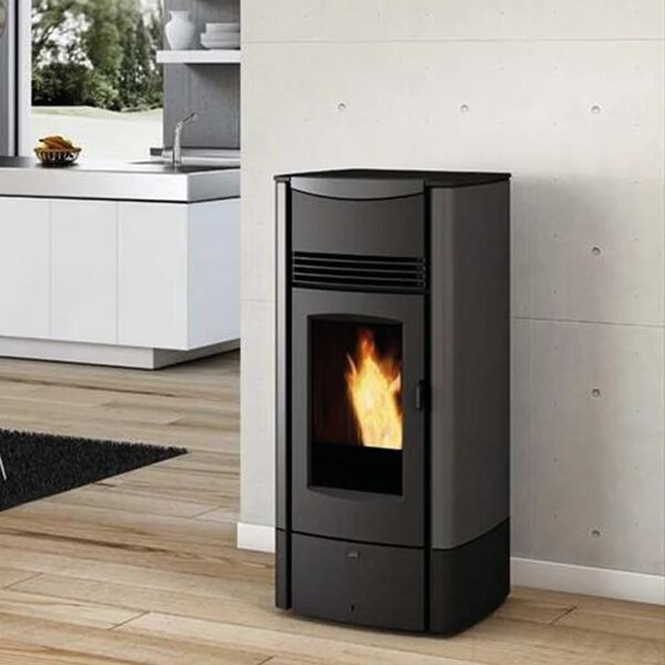 superior stufa a pellet canalizzata milly 8.5 kw grigio