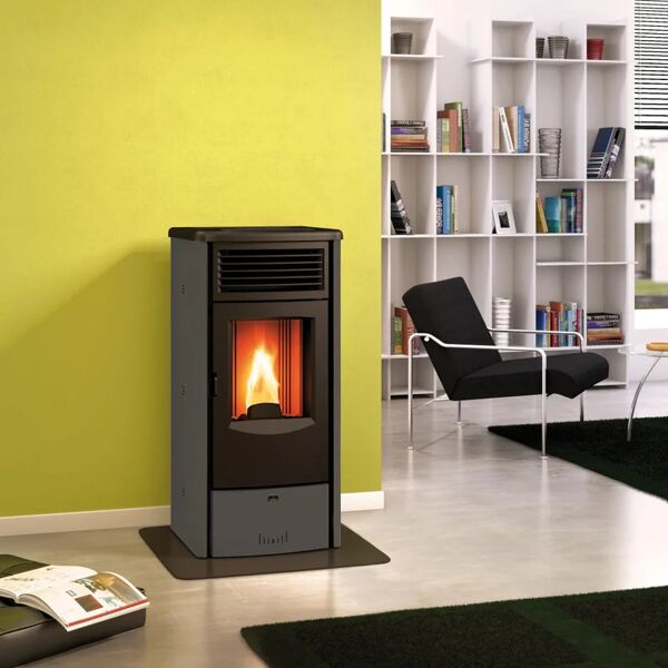 superior stufa a pellet ventilata cleo 6 kw grigio