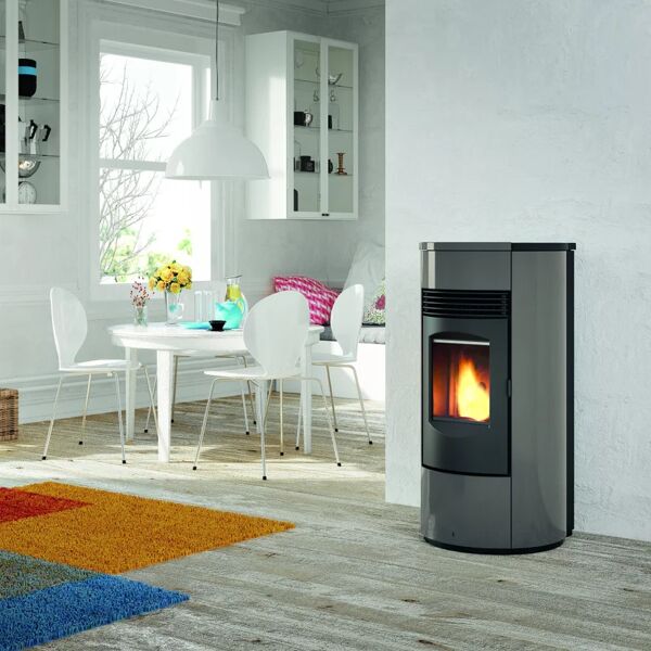 superior stufa a pellet ventilata monica 8.5 kw grigio