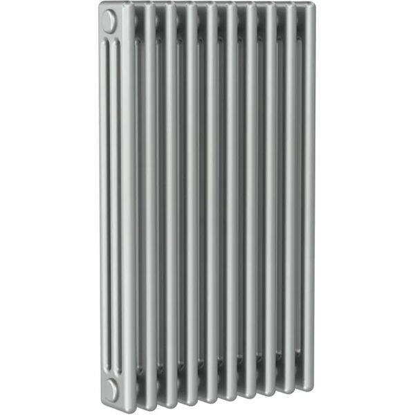 ercos radiatore acqua calda  grigio titanio satinato in acciaio 3 colonne, 10 elementi interasse 62,3 cm, grigio