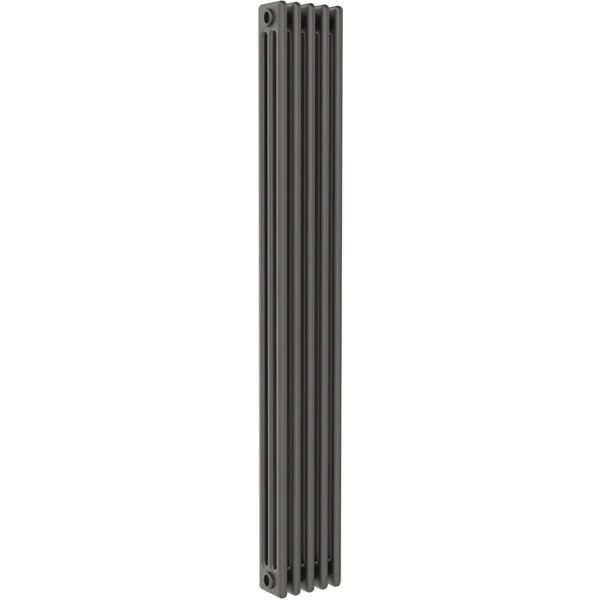 ercos radiatore acqua calda  grigio ferro in acciaio 3 colonne, 5 elementi interasse 173,5 cm, grigio