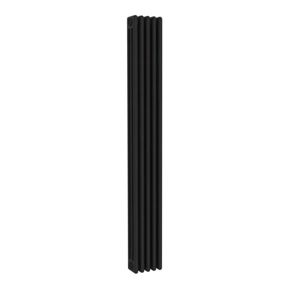 ercos radiatore acqua calda  nero opaco in acciaio 3 colonne, 5 elementi interasse 193,5 cm, nero