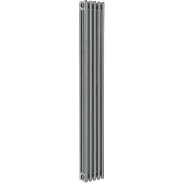 ercos radiatore acqua calda  grigio titanio in acciaio 3 colonne, 5 elementi interasse 193,5 cm, grigio