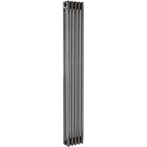 ercos radiatore acqua calda  in acciaio 3 colonne, 5 elementi interasse 193,5 cm, grigio