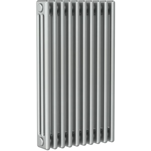 ercos radiatore acqua calda  grigio titanio satinato in acciaio 3 colonne, 10 elementi interasse 53,5 cm, grigio