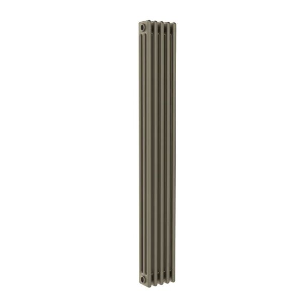 leroy merlin radiatore acqua calda in acciaio 3 colonne, 5 elementi interasse 17,35 cm, fango