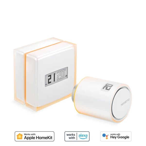 netatmo kit valvole termostatiche manuali  nbu-nth-nav-1-lm bianco, transparente, arancione