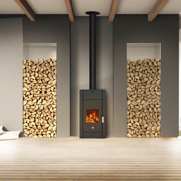 leroy merlin stufa a legna sveva-vent 10.9 kw grigio